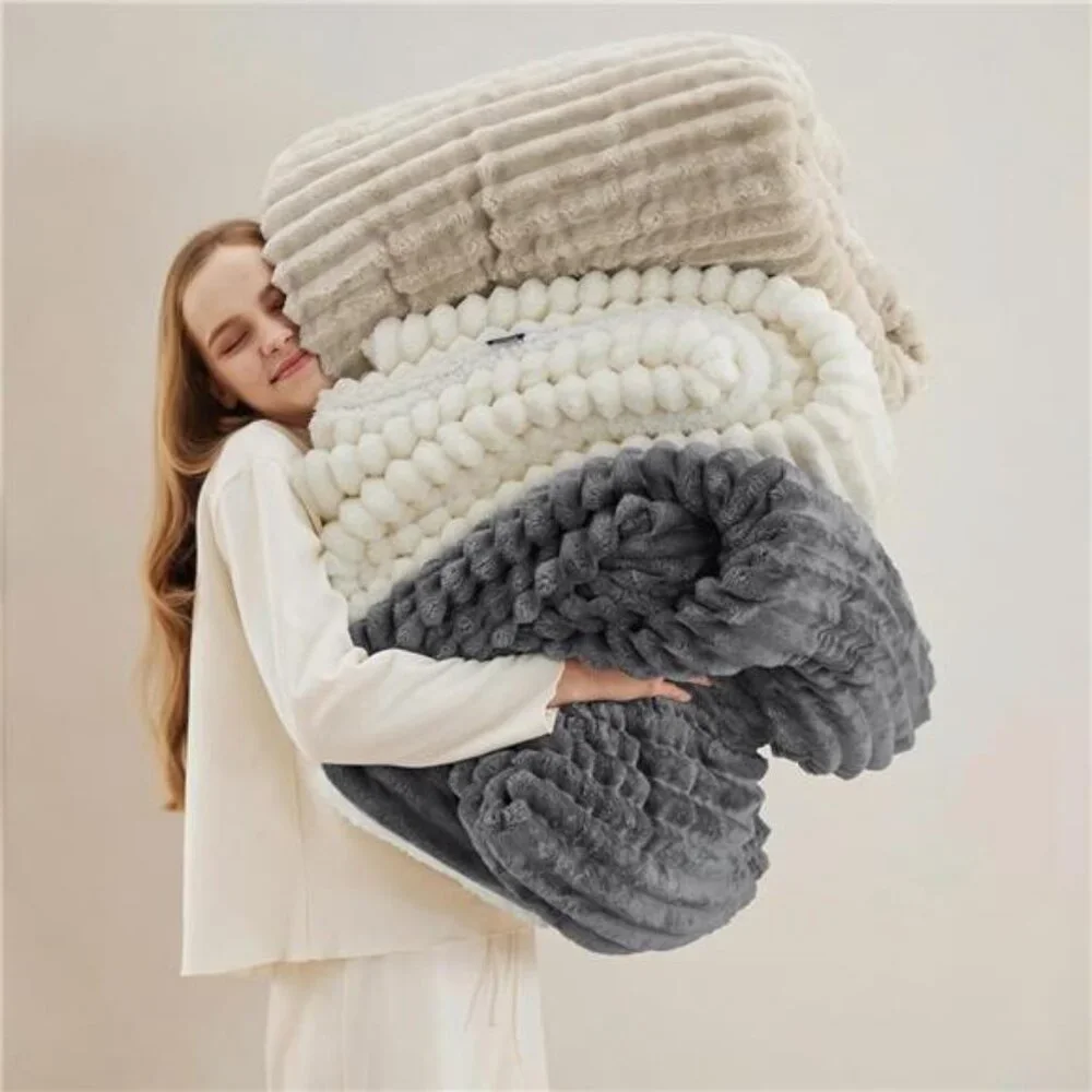 NEW West Elm Boho White Knit Sherpa Ultra Soft Throw Blanket Bedding - 60